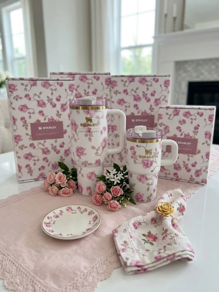 Stanley x LoveShackFancy Ribbon Rosa 40oz Quencher Authentic