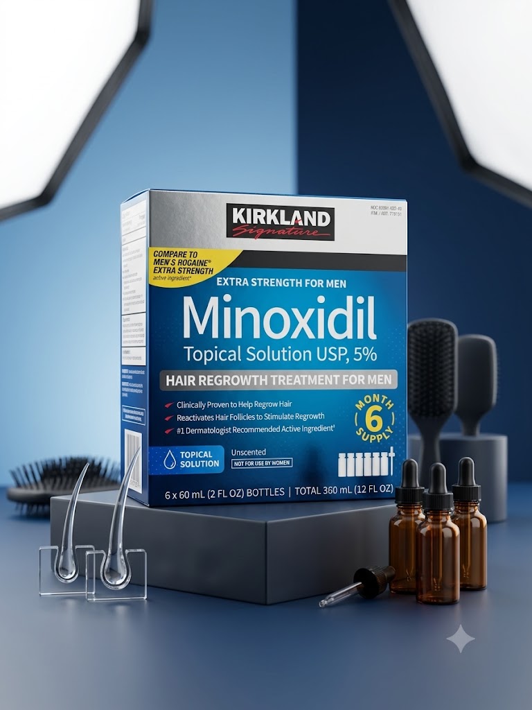 Kirkland Minoxidil 5% Hair Regrowth Treatment 6 Month Supply