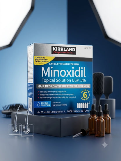 Kirkland Minoxidil 5% Hair Regrowth Treatment 6 Month Supply