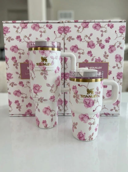 Stanley x LoveShackFancy Ribbon Rosa 40oz Quencher Authentic