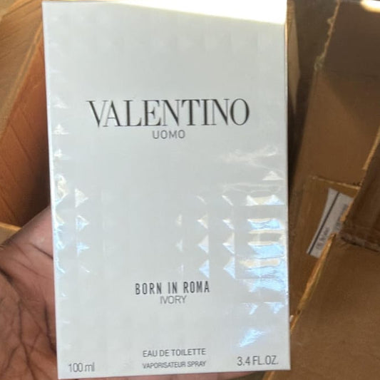 Valentino Uomo Born In Roma Ivory EDT 3.4oz Men Rare