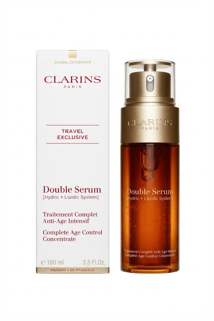Clarins Double Serum Complete Age Defying Concentrate 1.6oz Hydric + Lipidic NEW