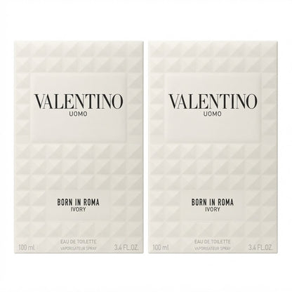Valentino Uomo Born In Roma Ivory EDT 3.4oz Men Rare