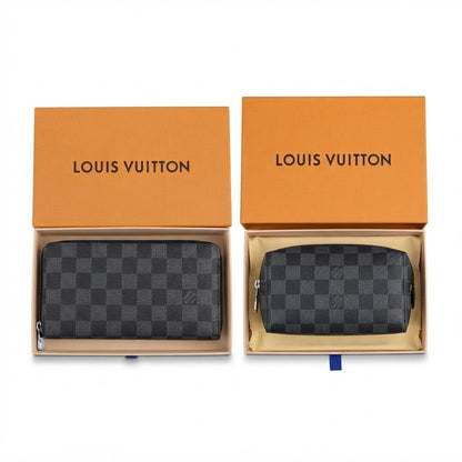 LOUIS VUITTON Portefeuille Brazza Wallet Bifold Damier Graphite N62665 F/S