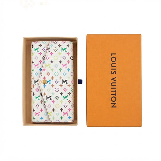 Authentic Louis Vuitton Monogram Multicolor Zippy Wallet Purse  New